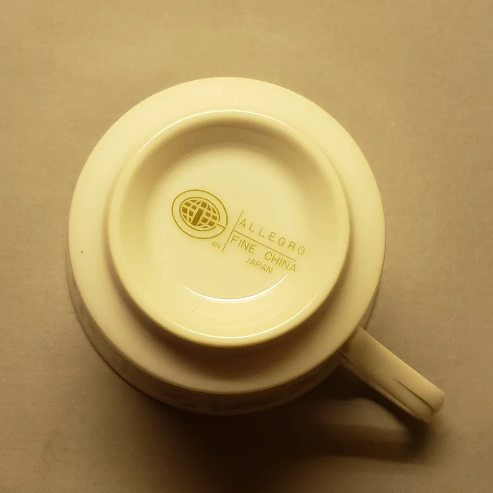 1 Vtg Coffee Tea Hot Chocolate Cup W/Footer Allegro By Royal Worcester